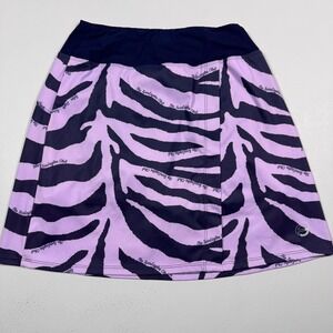 Foray Golf Skort Purple Navy Zebra Print TwinEagles Club‎ Womens XS Tall Skirt